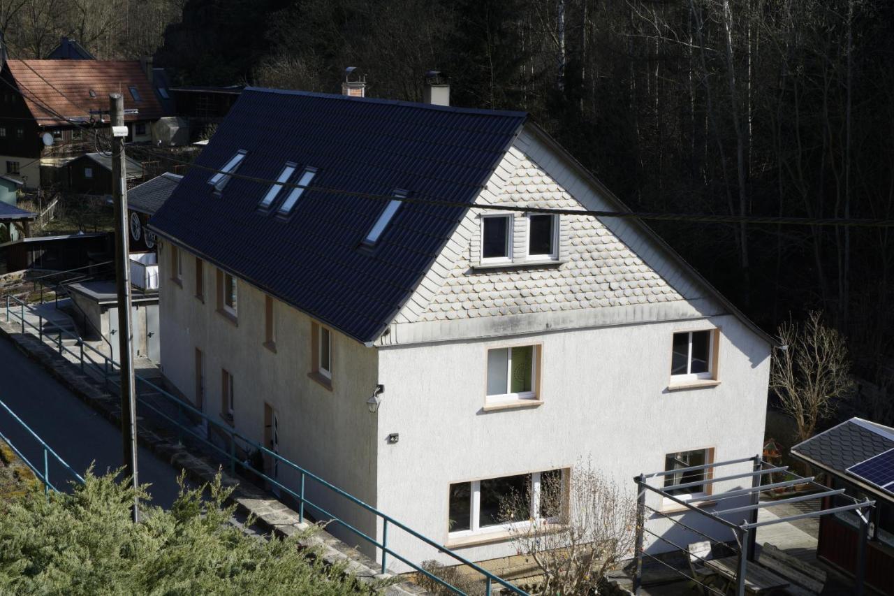 Ferienwohnung Zum Hirschgrund Schöna Exteriér fotografie