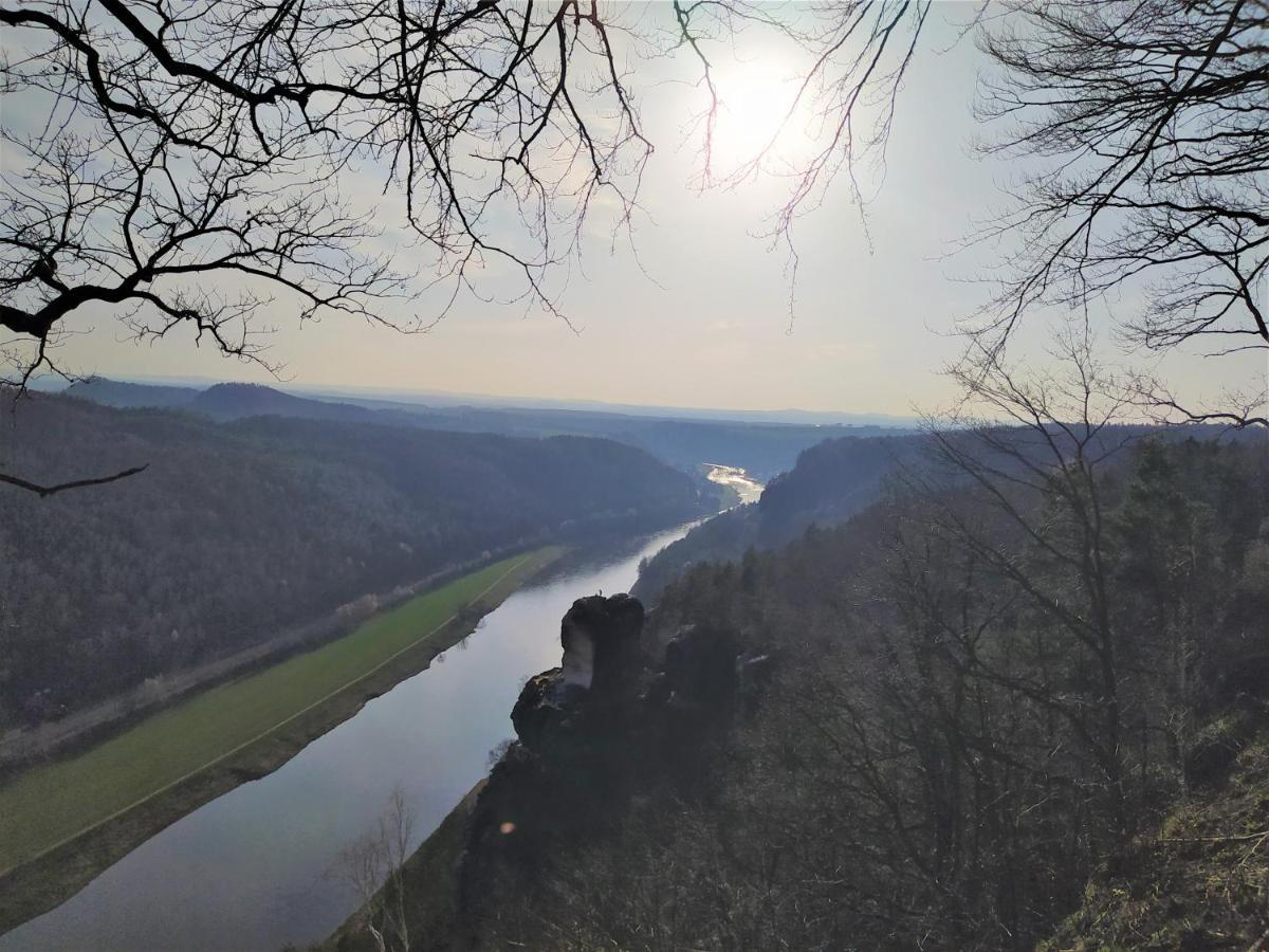 Ferienwohnung Zum Hirschgrund Schöna Exteriér fotografie